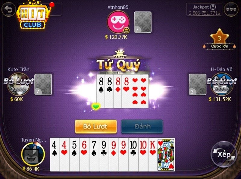 Tứ Quý trong game Mậu Binh