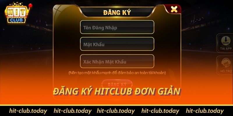 Đăng ký HitClub đơn giản